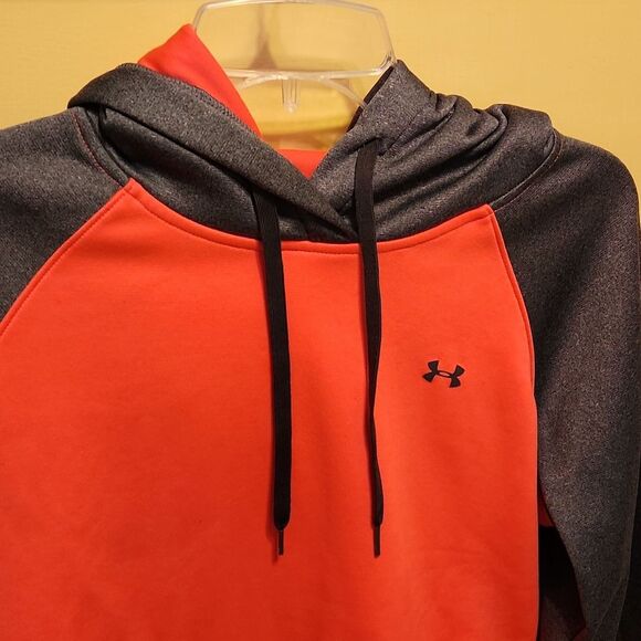 Under Armour Women's Semi-Fitted Pullover Hoodie Bright Pink & Gray Size M - Picture 3 of 10